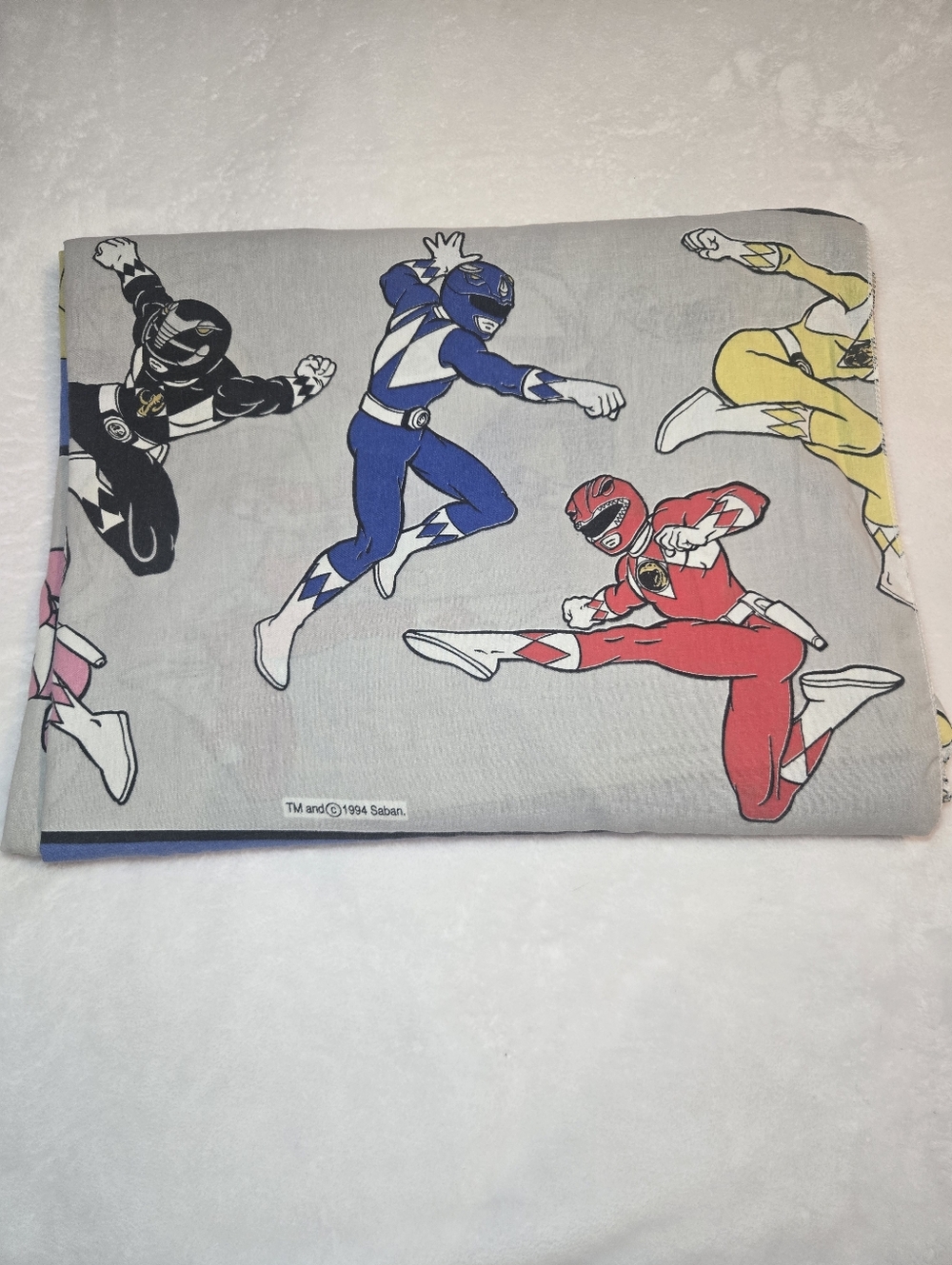 Vintage Power  Rangers 1994 SABAN Mighty Morphin Flat Sheet ONLY